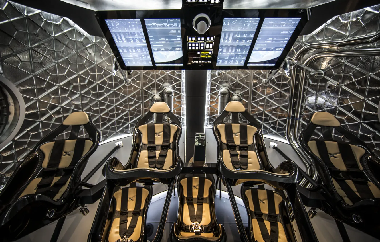 Фото обои Nasa, Space, Dragon(interior) of SpaceX