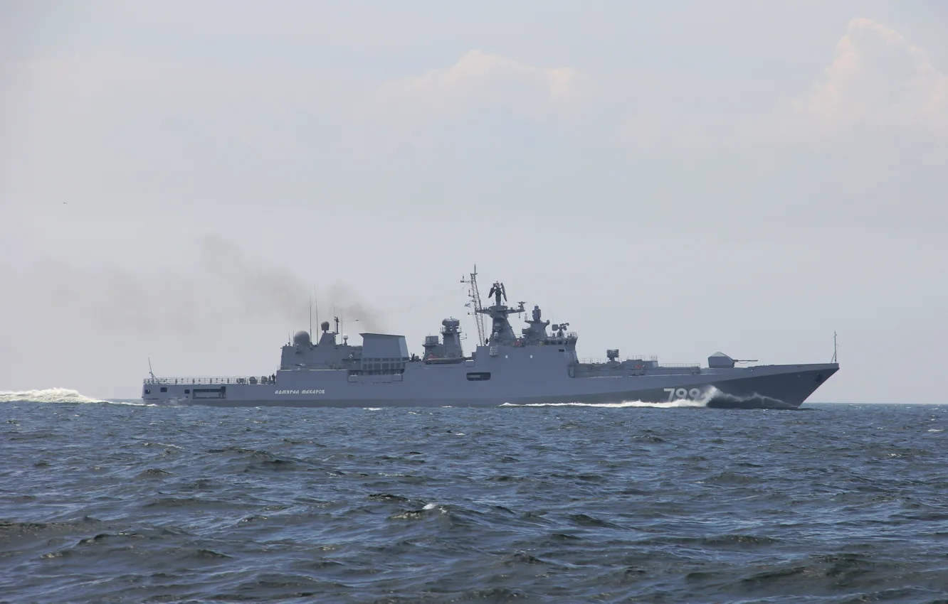 Фото обои корабль, фрегат, испытания, сторожевой, Адмирал Макаров
