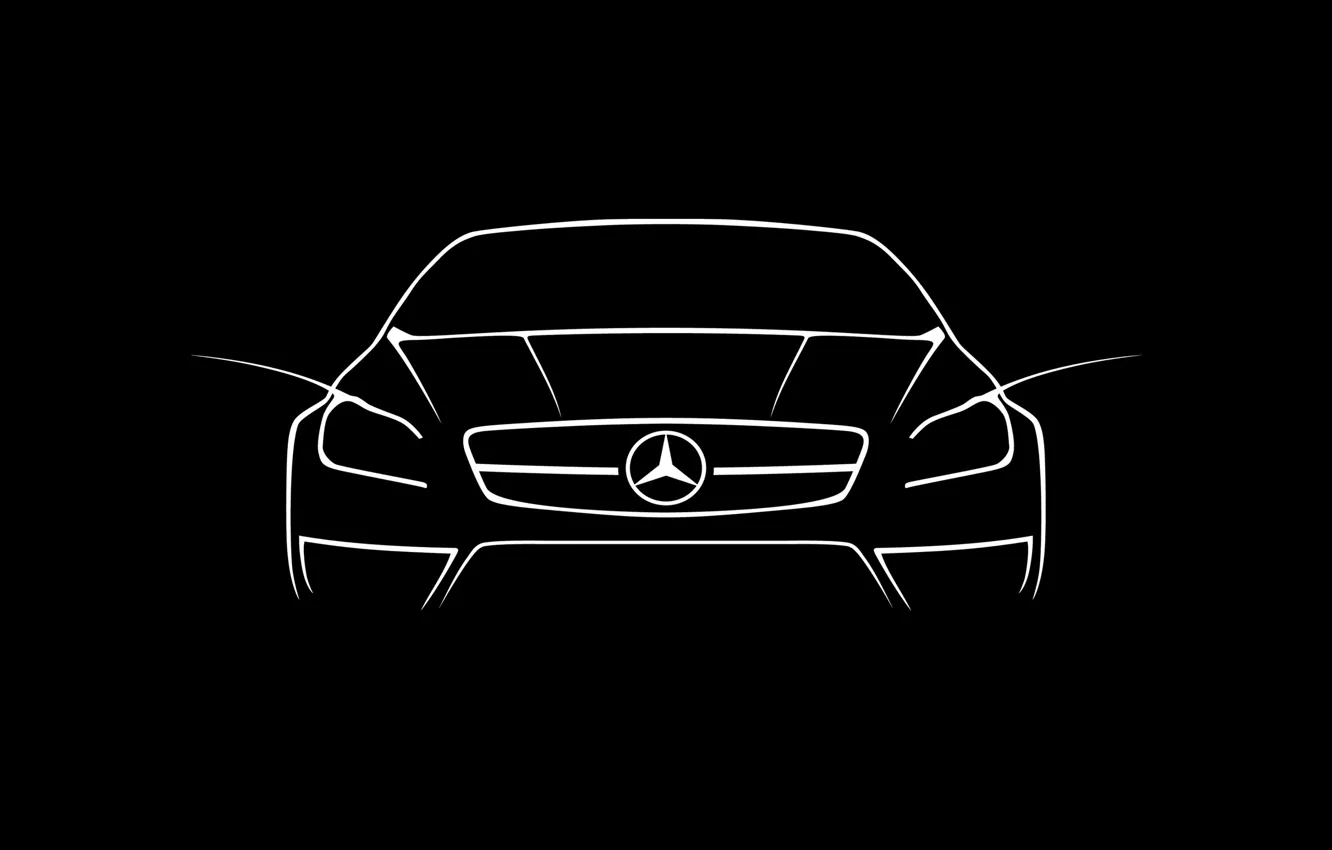 Фото обои white, amg, draw, cls, mercdedes, mercedes cls 63 amg