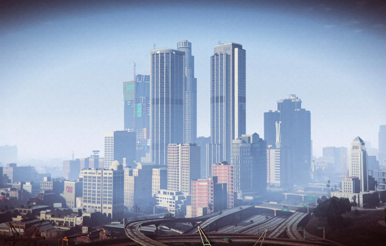 Фото обои city, город, игра, Игры, game, landscape, гта, grand theft auto V