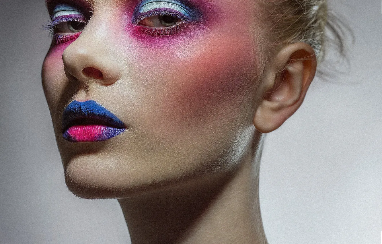 Фото обои модель, макияж, model, студия, makeup, мейкап, Max Solve, Natalie ivashchenko
