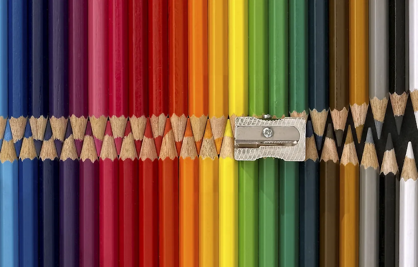 Фото обои молния, цветные, карандашы