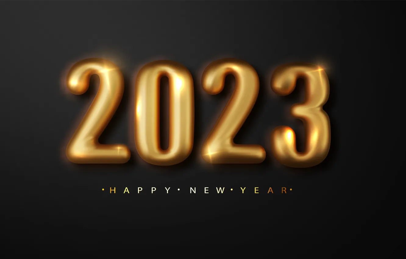 Фото обои золото, Новый Год, цифры, metal, golden, happy, New Year, glitter