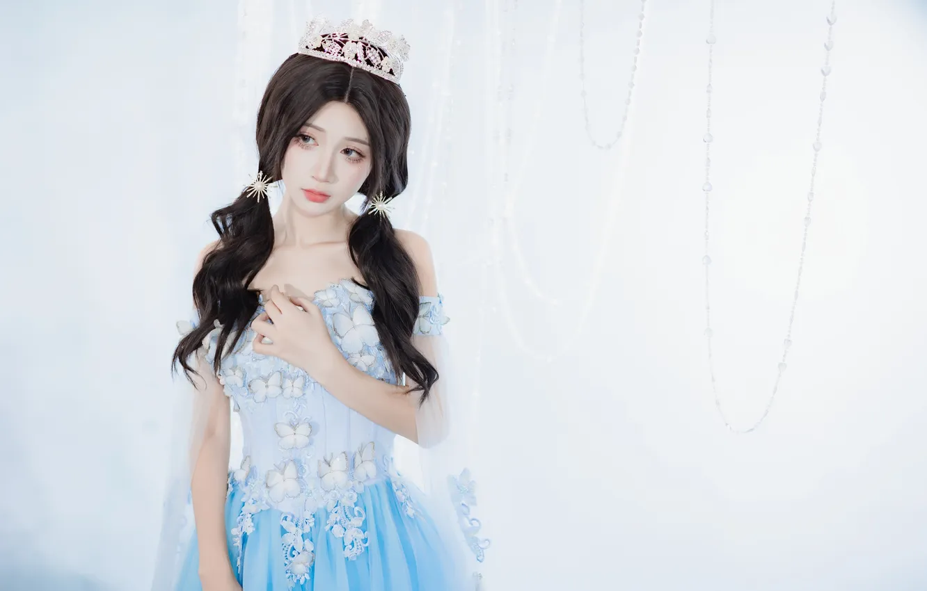 Фото обои Beautiful, Asian, Model, Woman, Crown, Cute, Pretty, Petite