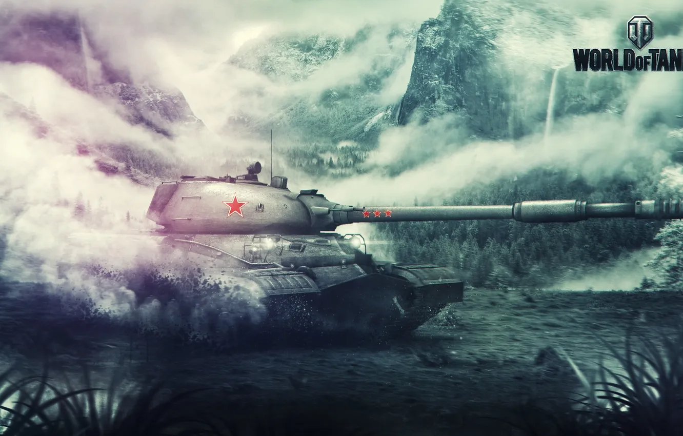 Фото обои Игры, СССР, Games, Art, World of Tanks, Wargaming Net, ИС-8, FuriousGFX