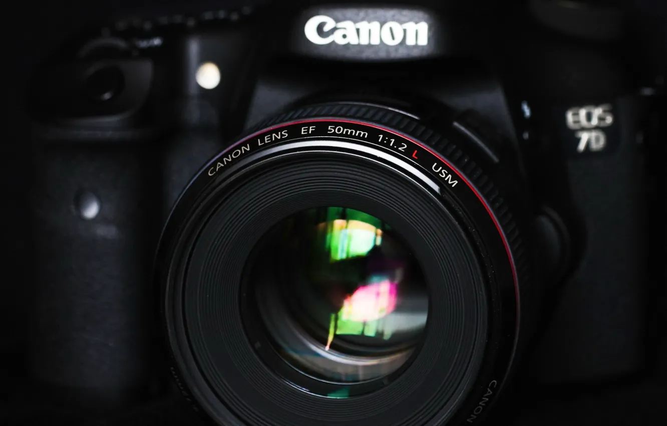 Фото обои фотоаппарат, объектив, 2 L, Canon EOS 7D, EF 50mm f/1