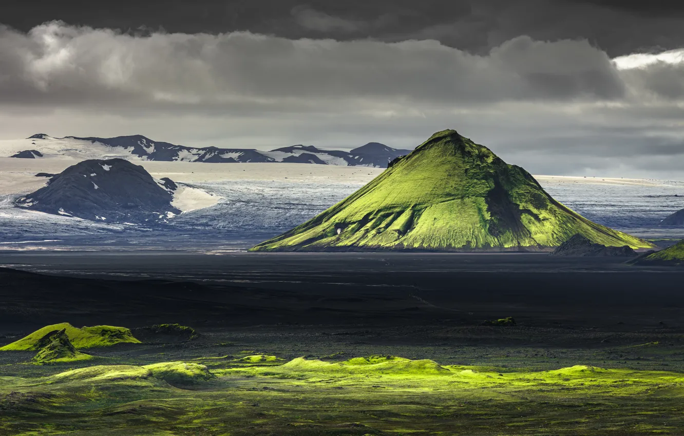Фото обои Highlands, Iceland, Volcano