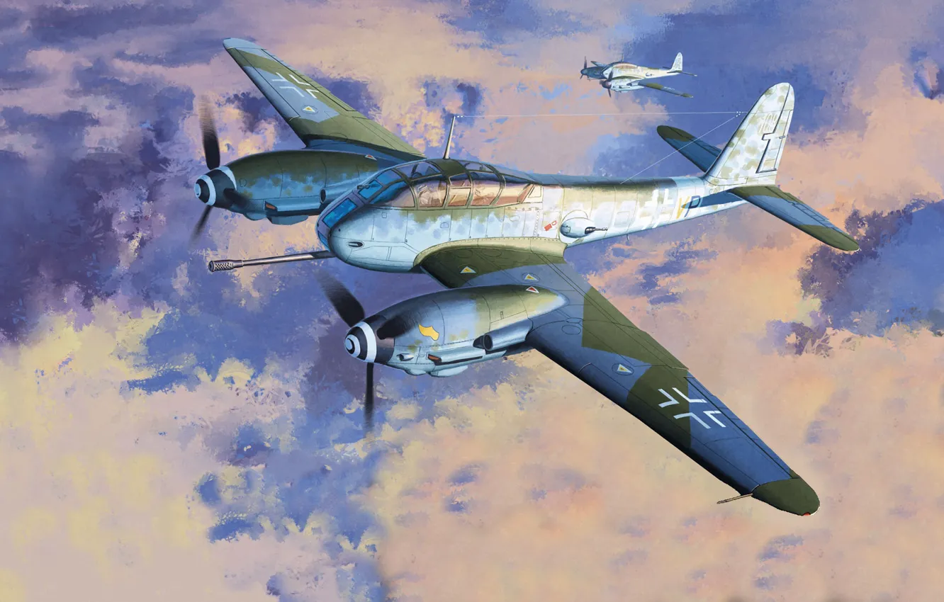 Фото обои Германия, тяжелый истребитель, Me-410, Messerschmitt 410, Me 410B-2/U4
