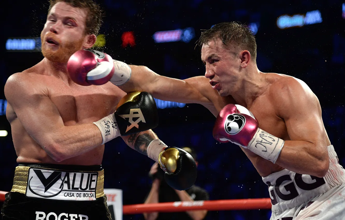 Фото обои бокс, поединок, GGG, Сауль "Канело" Альварес, Геннадий Головкин, Canelo