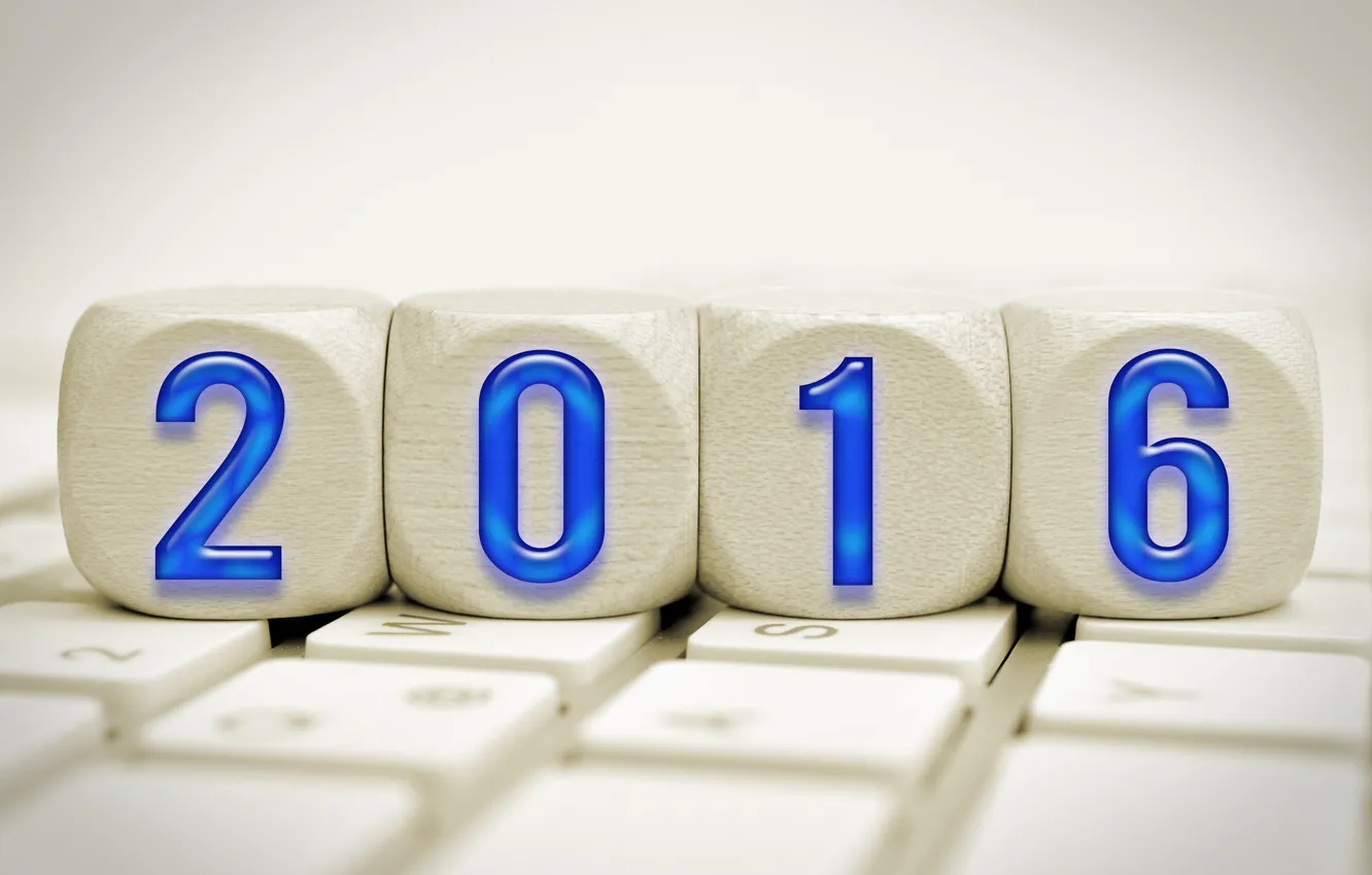 Фото обои Новый Год, цифры, New Year, Happy, 2016