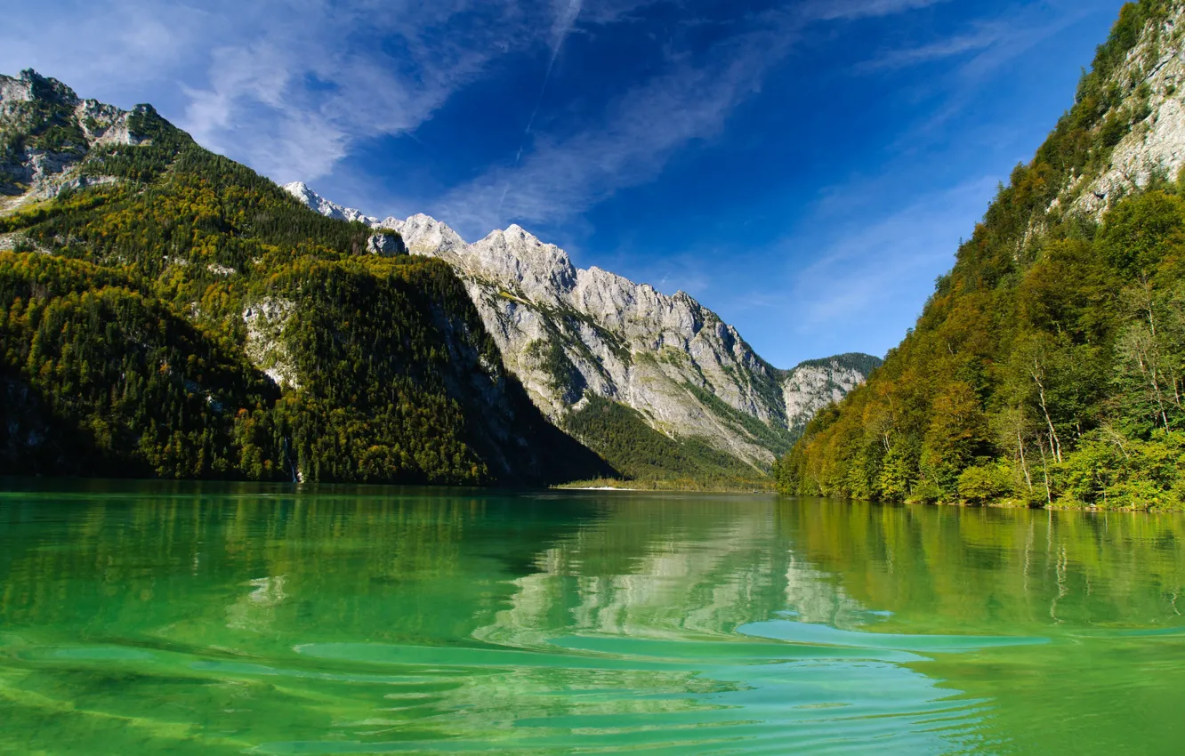 Фото обои горы, озеро, Германия, Бавария, Кёнигсзе