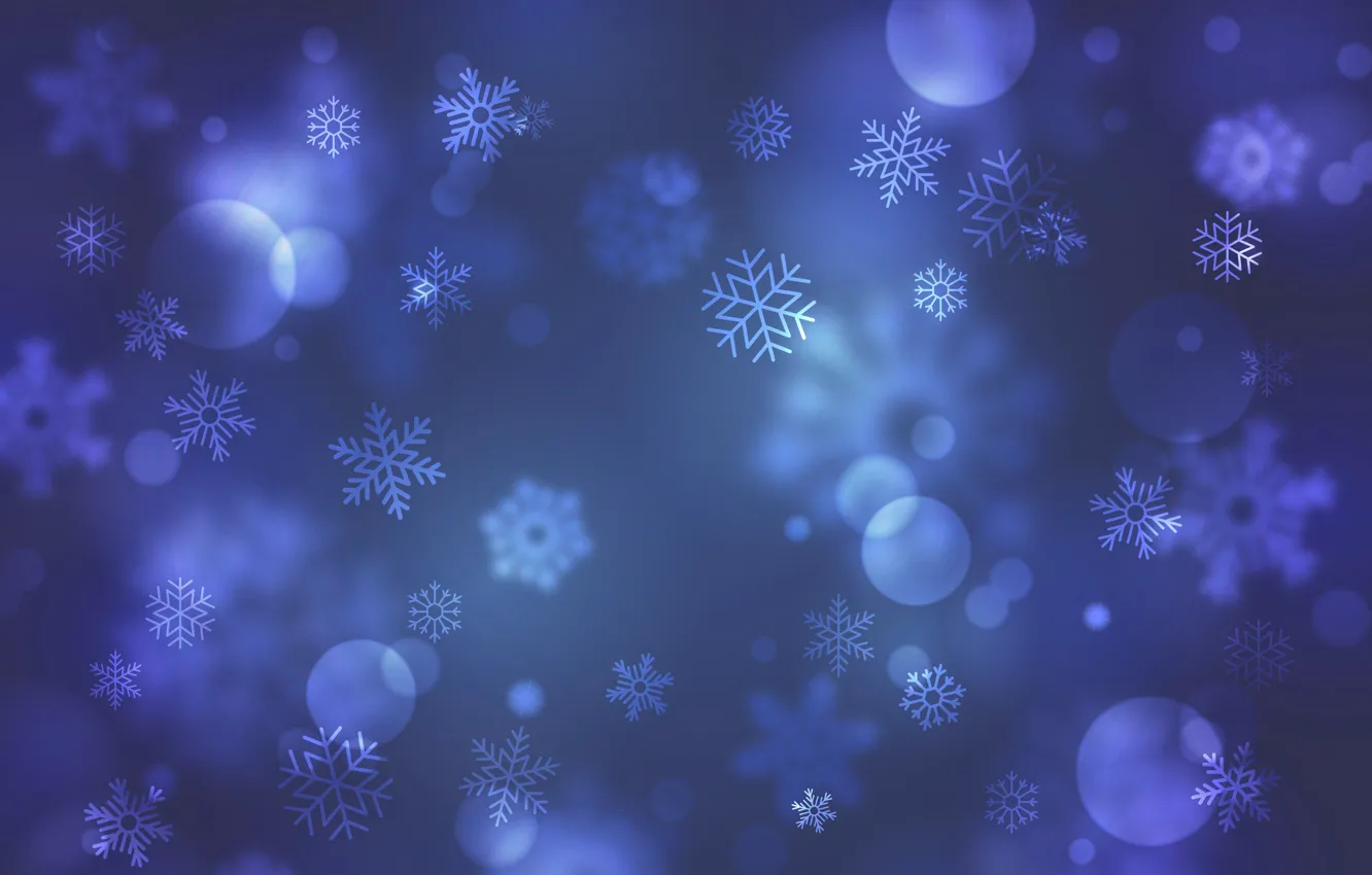 Фото обои снежинки, синий, фон, background