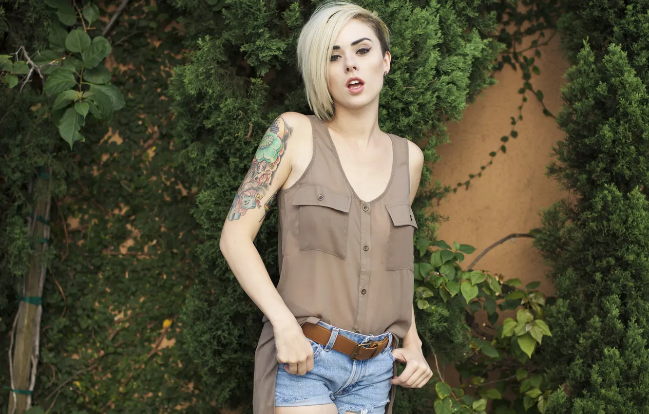 Фото обои модель, татуировки, Alysha Nett, ink