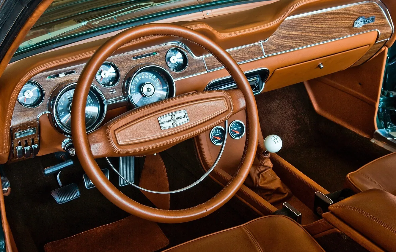 Фото обои Shelby, GT500, 1968, Convertible, Торпедо
