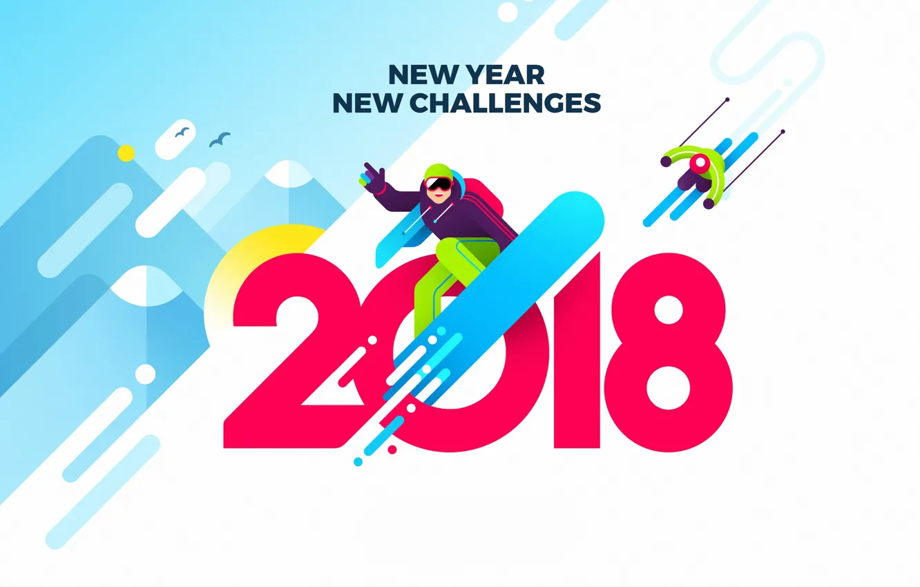 Фото обои Новый год, 2018, New Year, New Challenges, Новые испытания