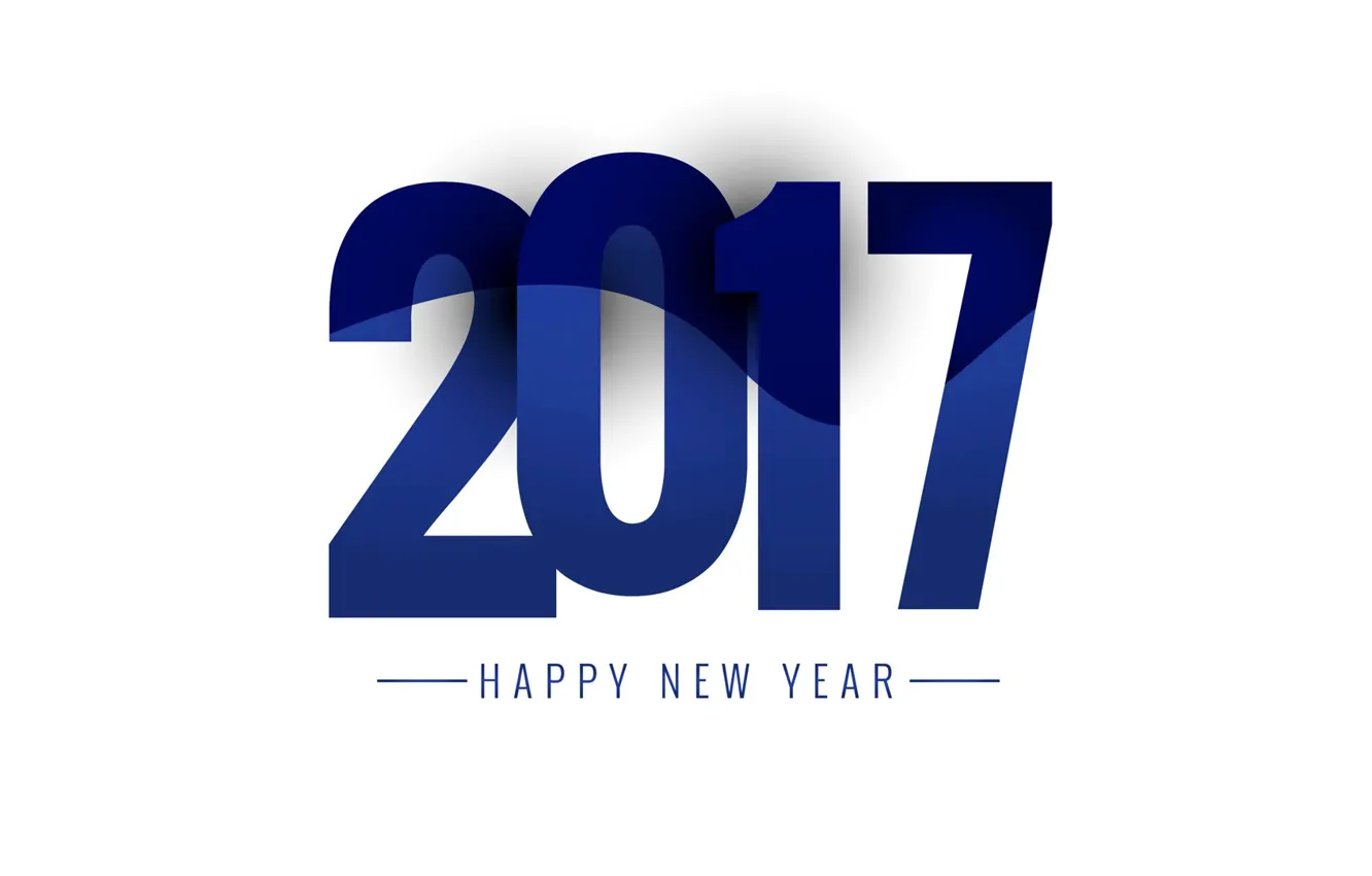 Фото обои текст, новый год, объем, число, открытка, 2017