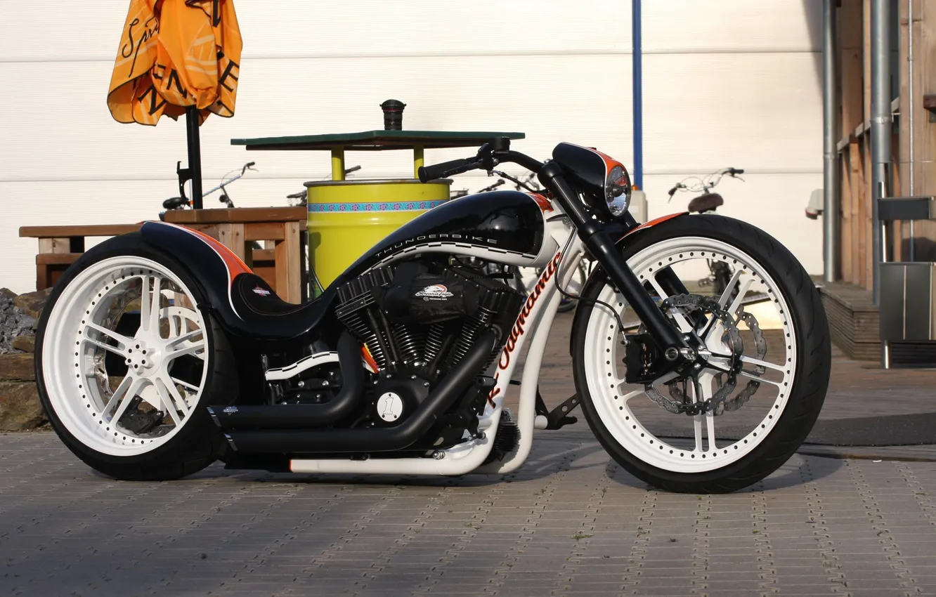 Фото обои Harley-Davidson, Custom, Motorbike, Thunderbike