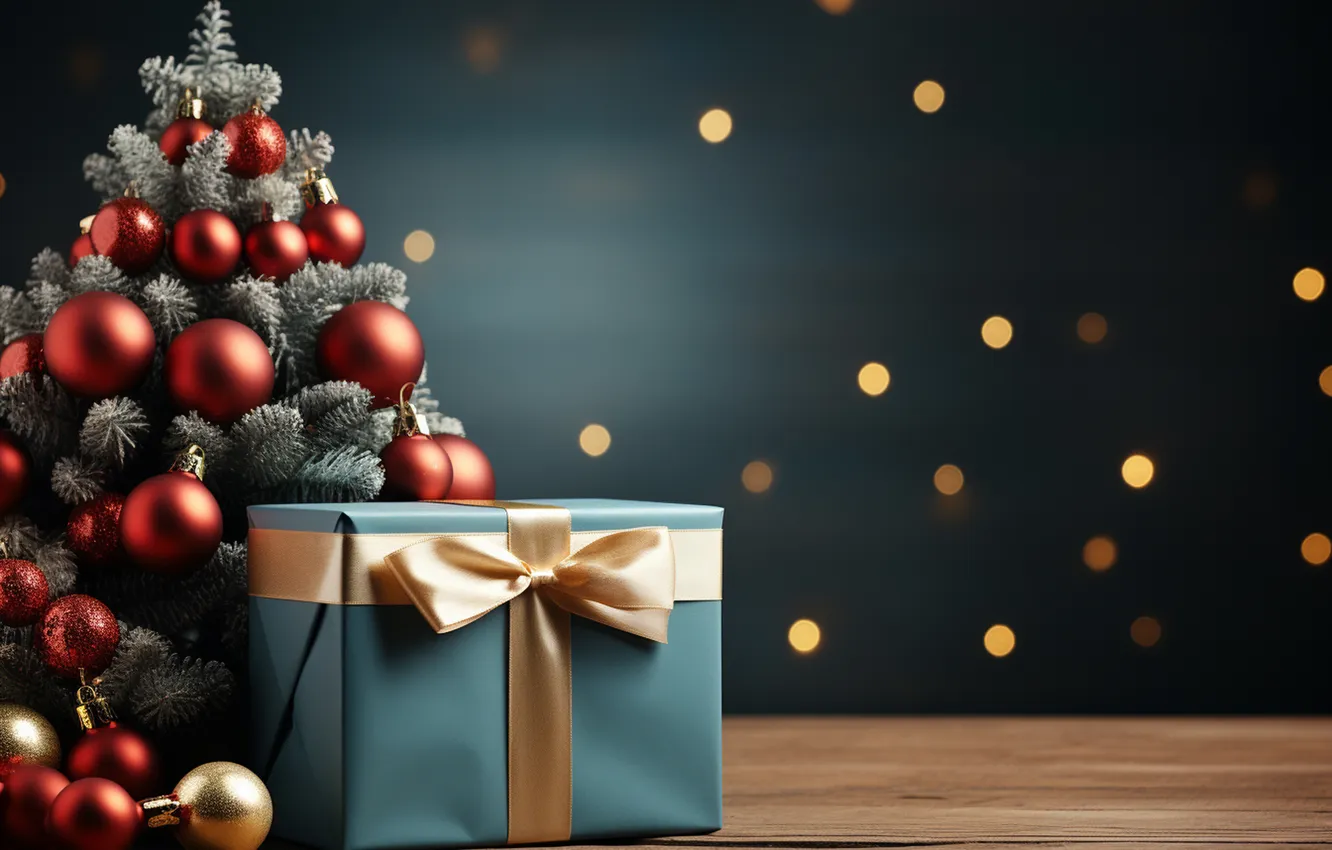 Фото обои елка, Рождество, подарки, Новый год, Christmas, tree, decoration, gift boxes