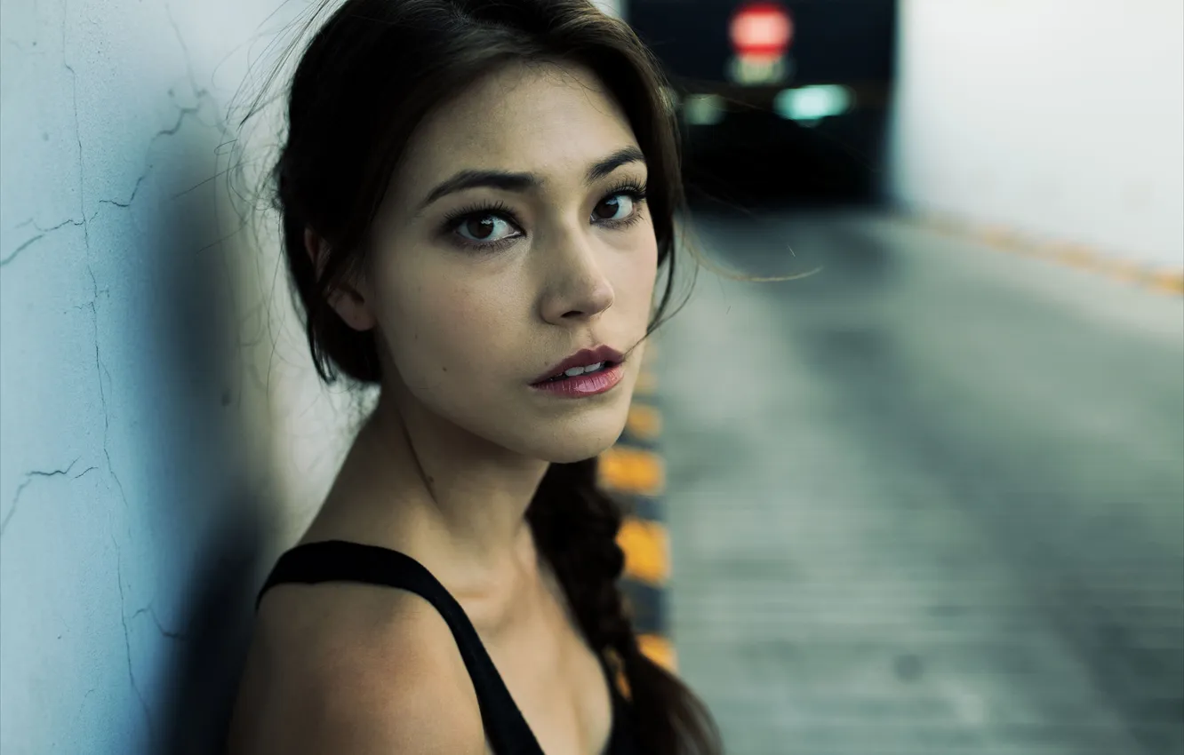 Фото обои взгляд, портрет, боке, Stephanie