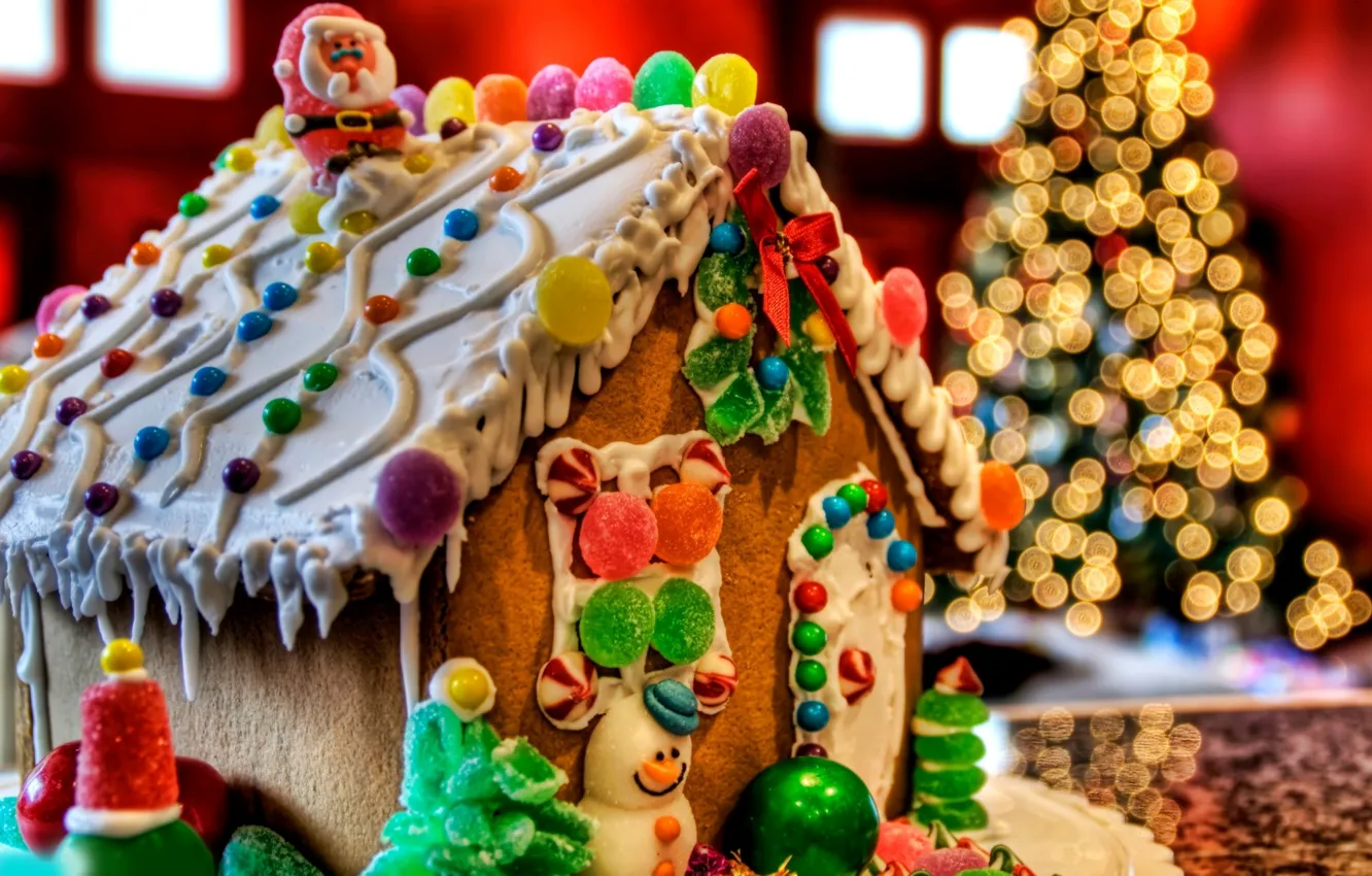 Фото обои рождество, торт, Новый год, Christmas, С новым годом