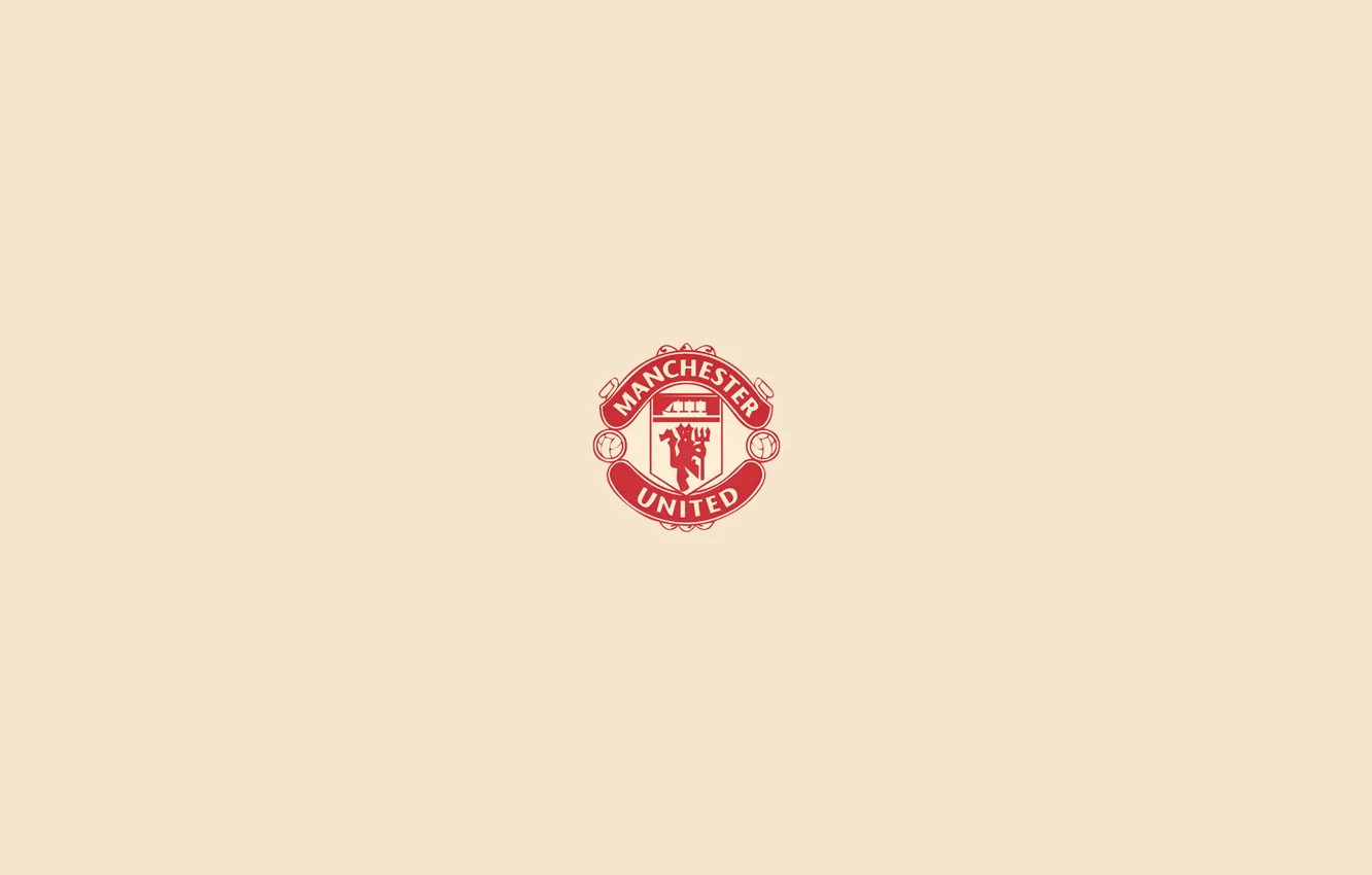 Фото обои logo, minimalism, manchester united, soccer
