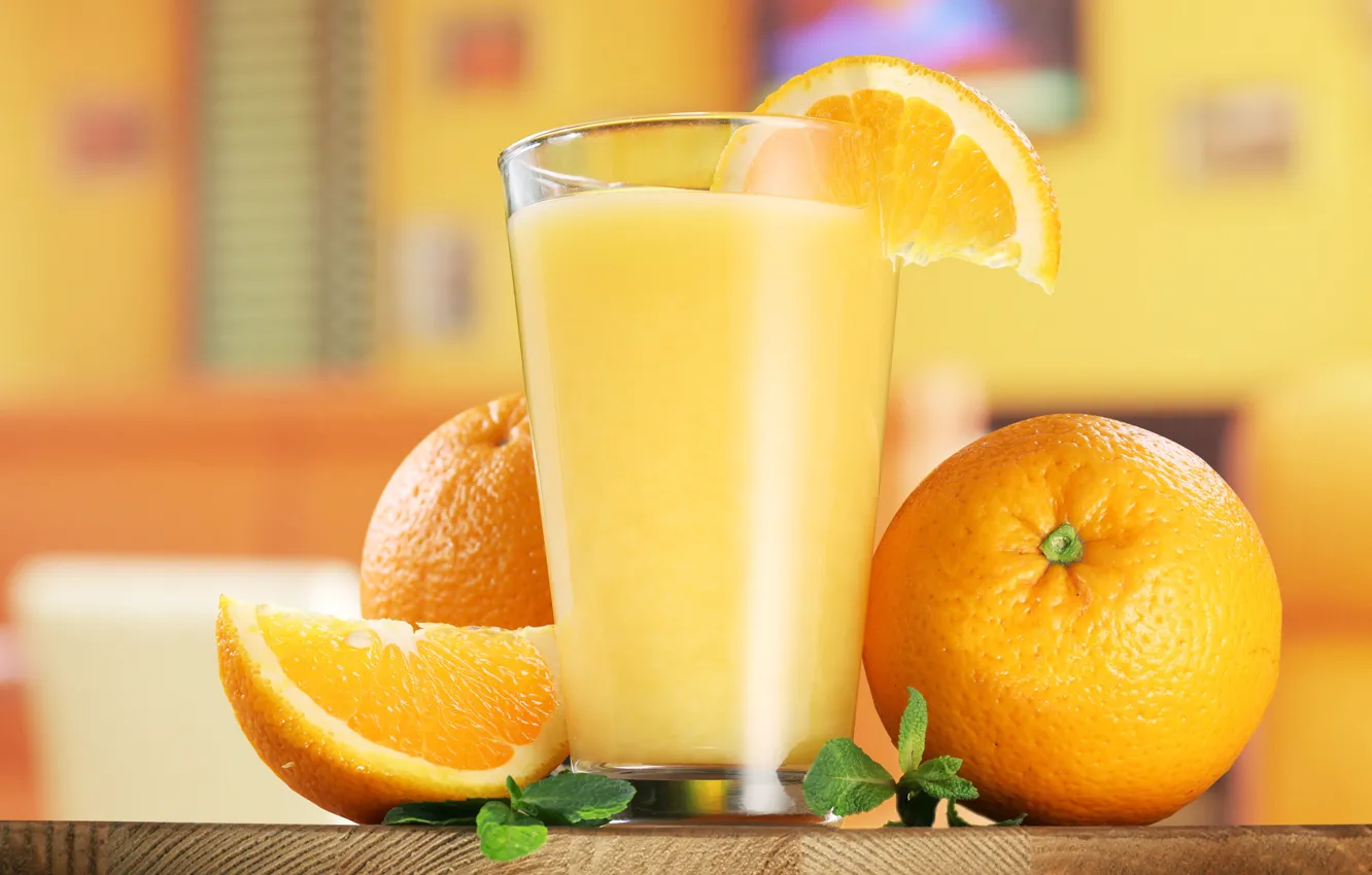 Фото обои апельсины, мята, дольки, orange, orange juice, апельсиновый сок, mint, cloves