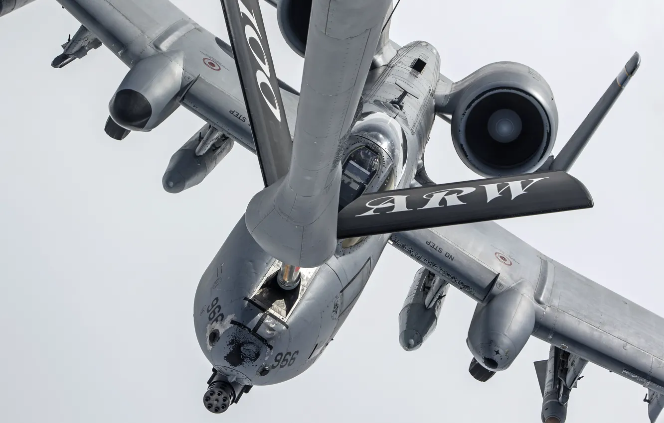 Фото обои полет, кабина, штурмовик, дозаправка, Thunderbolt II, «Тандерболт» II, A-10C