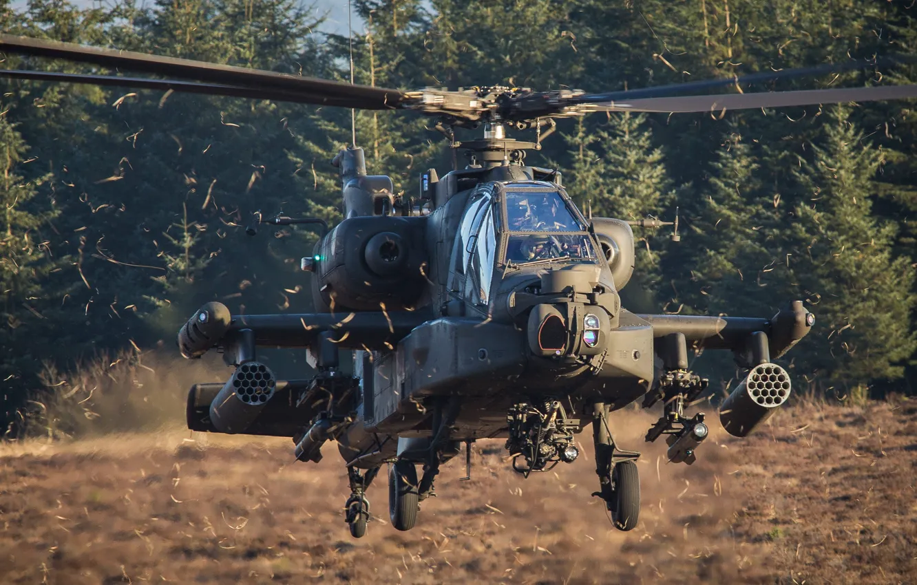 Фото обои Apache, AH-64 Apache, Royal Netherlands Air Force, Ударный вертолёт, ВВС Нидерландов, Boeing AH-64D Apache