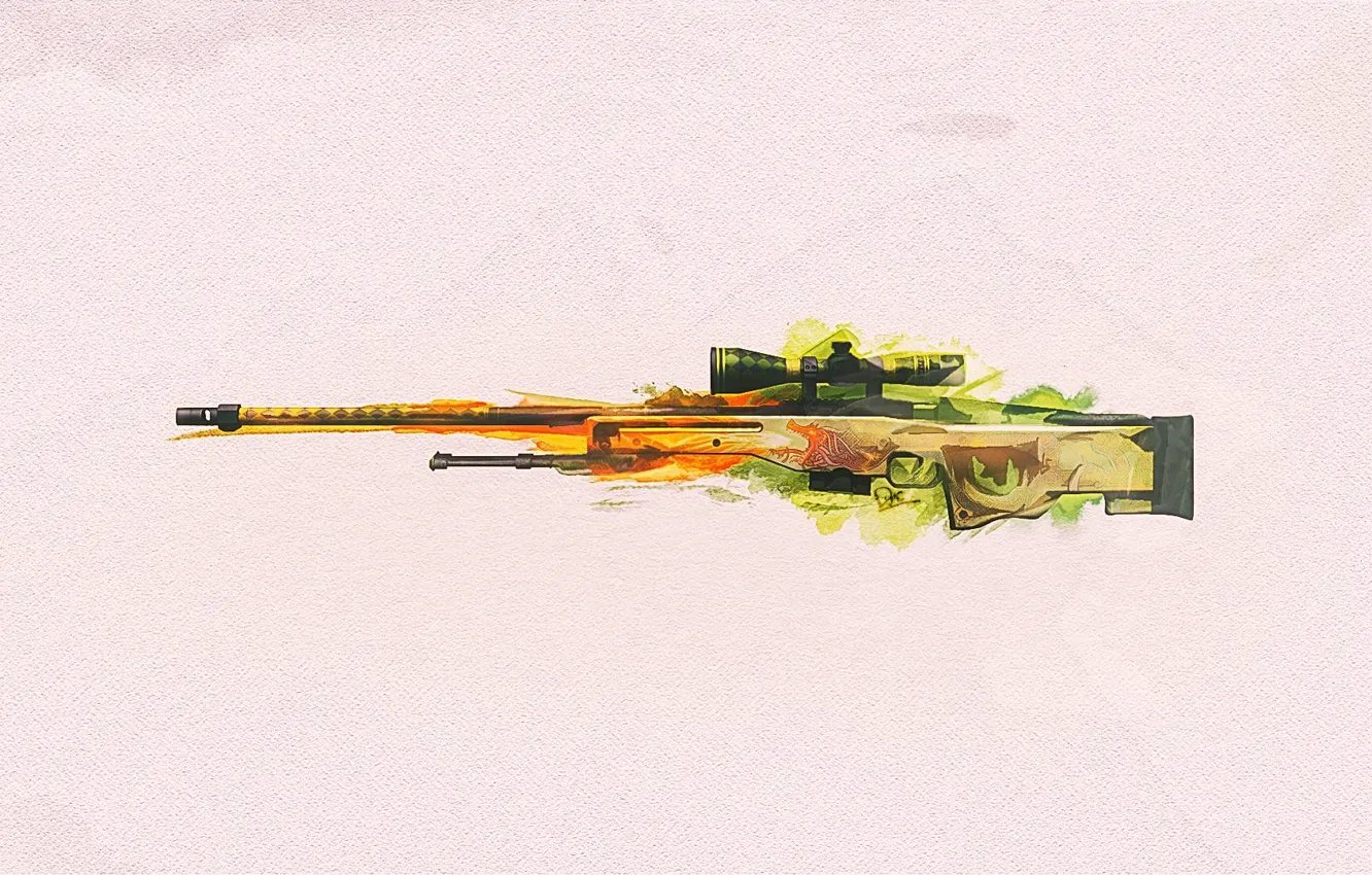 Фото обои оружие, фон, винтовка, снайперская, CS:GO
