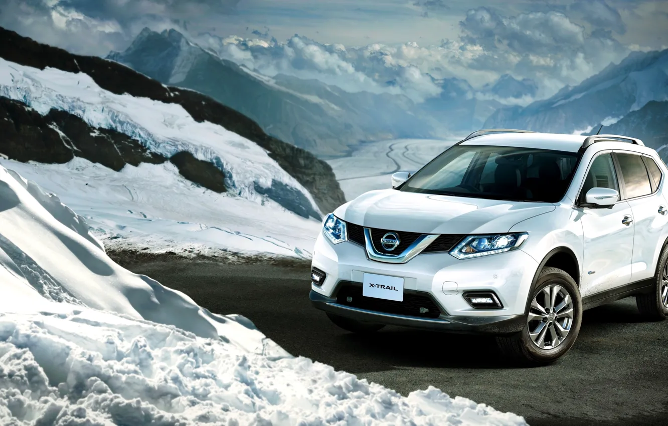 Фото обои Nissan, ниссан, Hybrid, X-Trail, JP-spec, T32, 2015, х-трейл