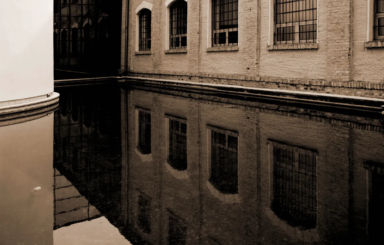 Фото обои Город, Канал, Окна, Здание, Building, Town, Canal