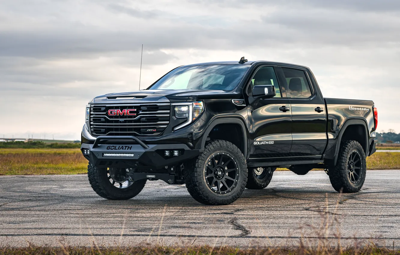 Фото обои Cars, GMC, Hennessey, AT4, GMC Sierra, Pickup truck, GOLIATH 650, Off-Road Trucks