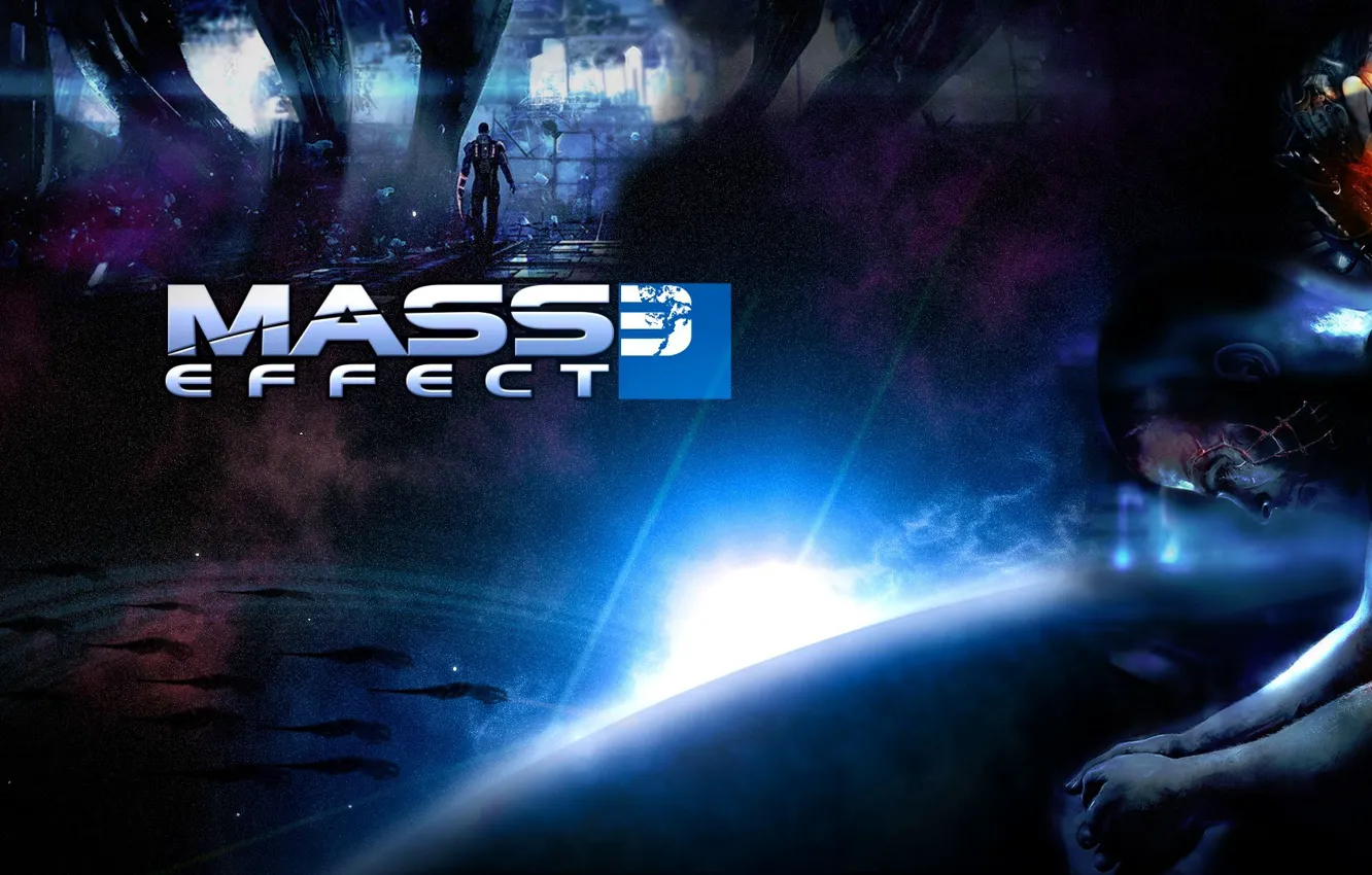 Фото обои космос, фантастика, Шепард, Mass Effect 3