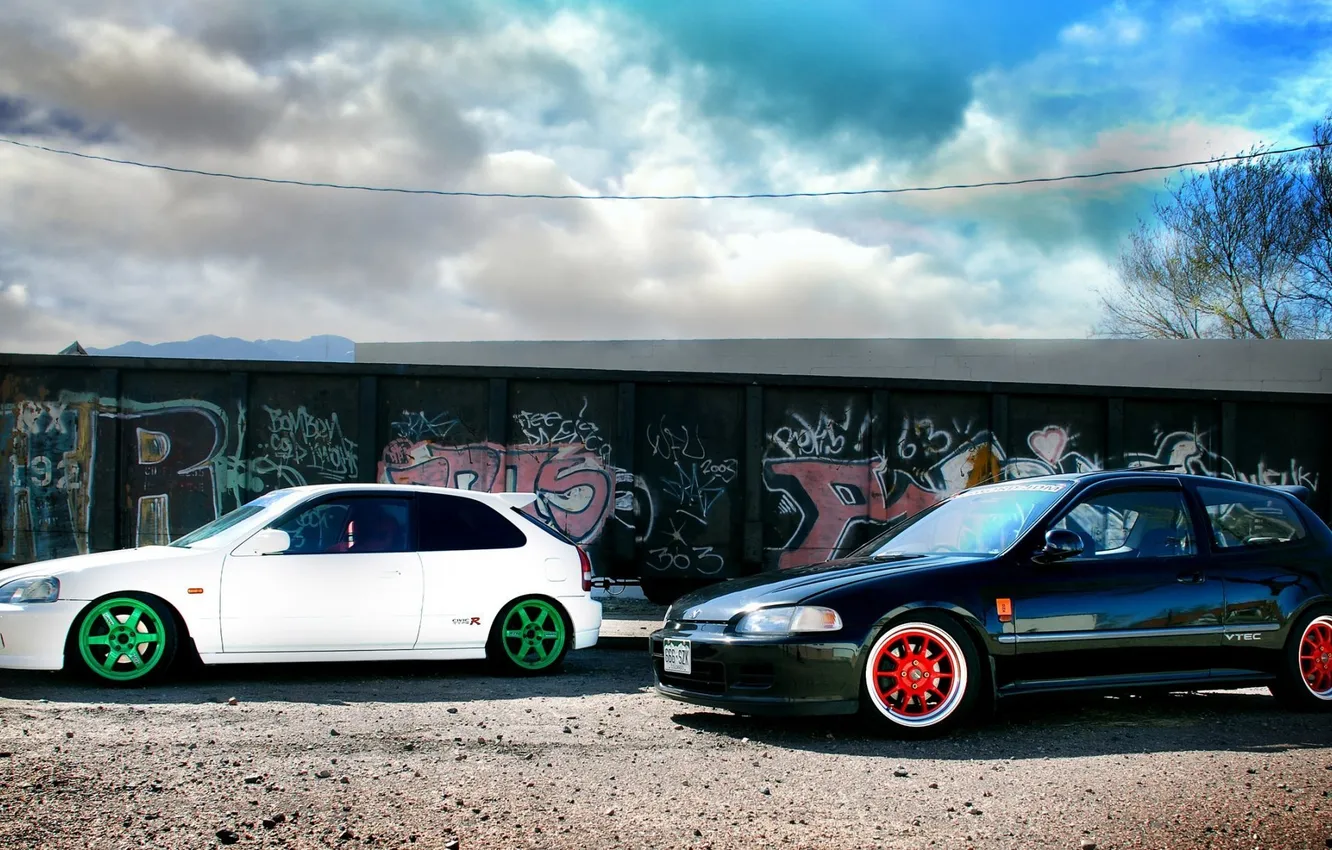 Фото обои honda, jdm, tuning, civic, eg6