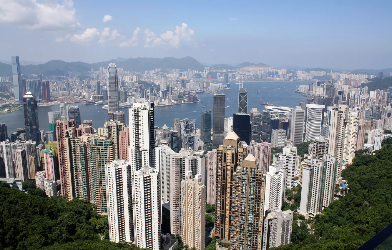 Фото обои city, building, hongkong