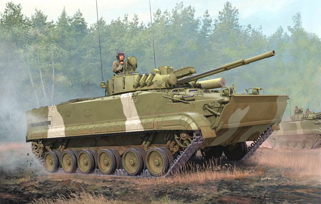 Фото обои рисунок, Россия, Vincent Wai, боевая машина пехоты, БМП-3