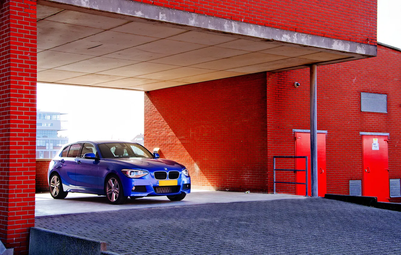 Фото обои машина, синяя, BMW F20 - 118i, Sport Packet