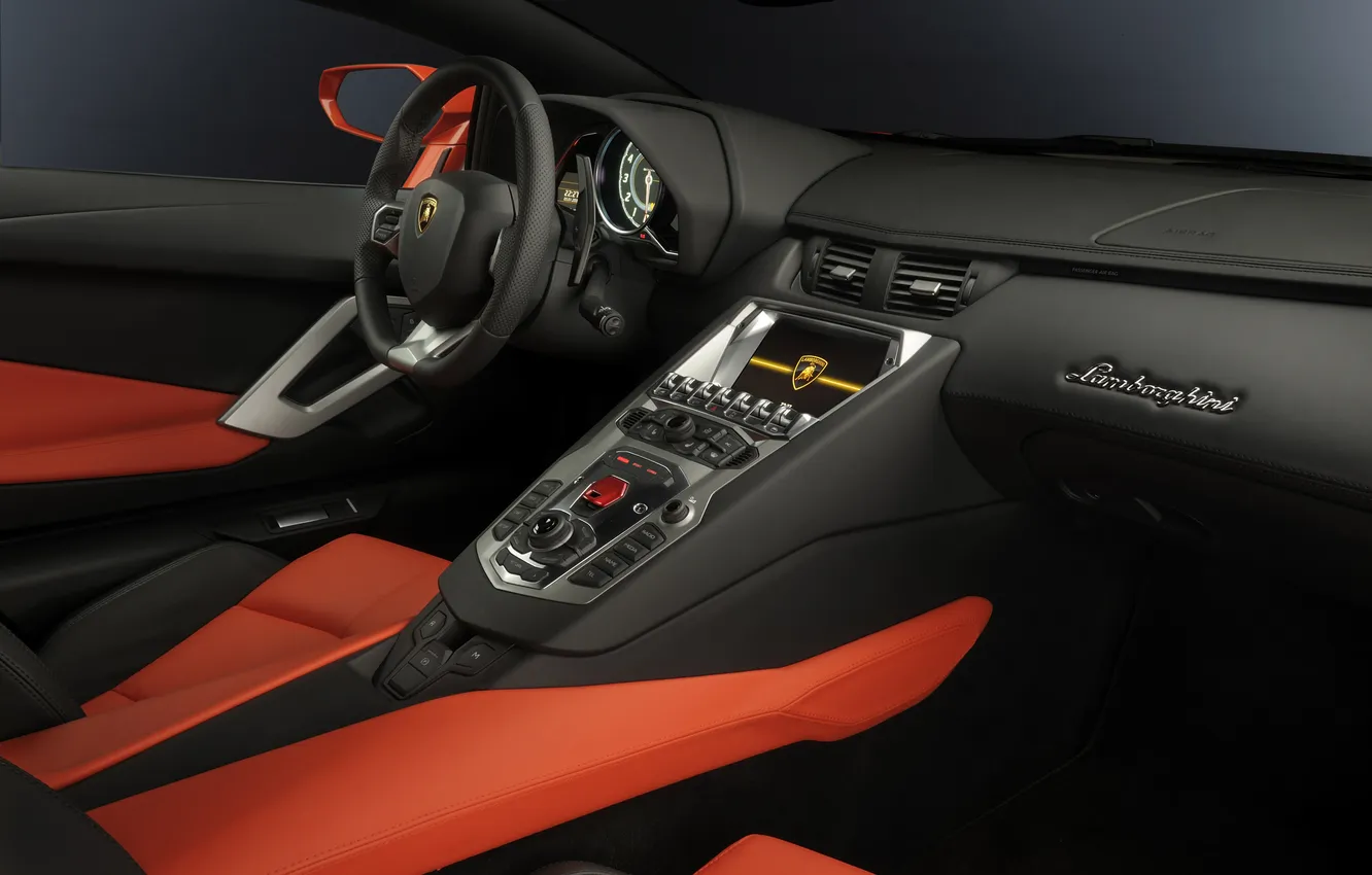 Фото обои интерьер, Lamborghini, Aventador