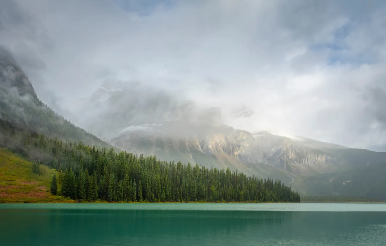 Фото обои Облака, Горы, Озеро, Канада, Пейзаж, Yoho National Park