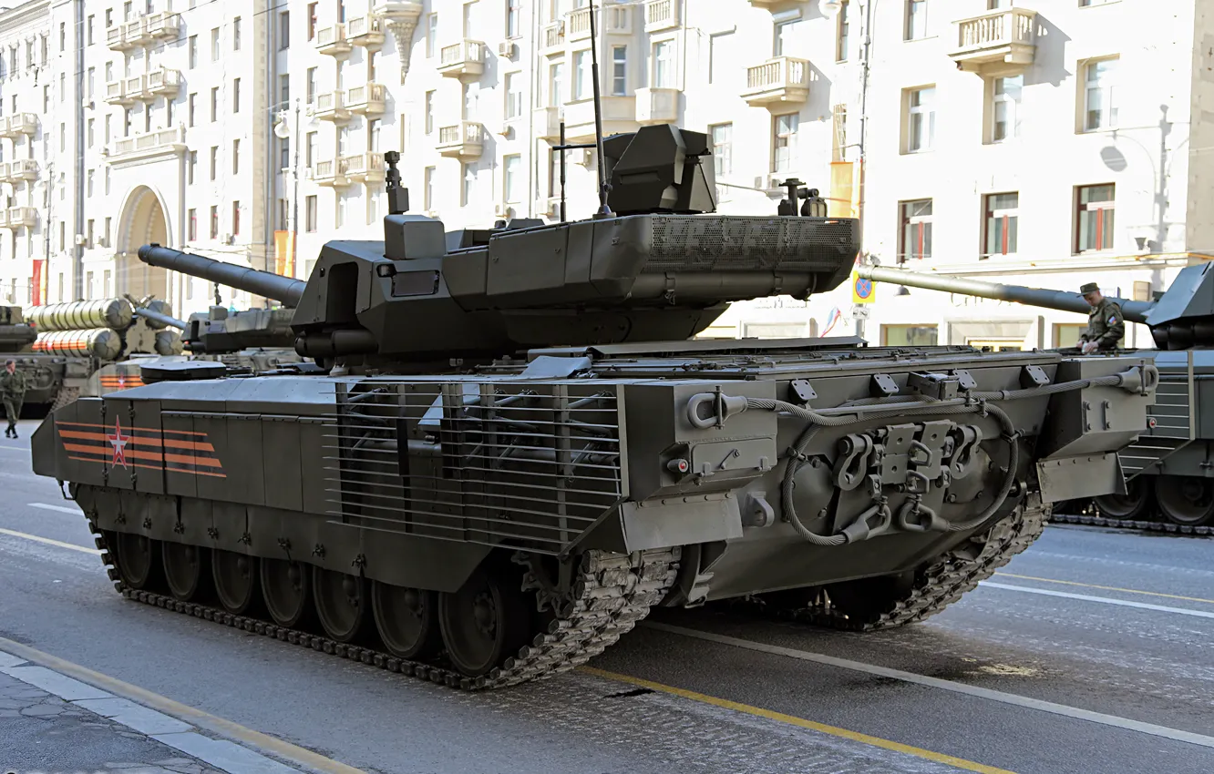 Фото обои Москва, Парад Победы, 9 Мая, Армата, Т-14, Репетиция