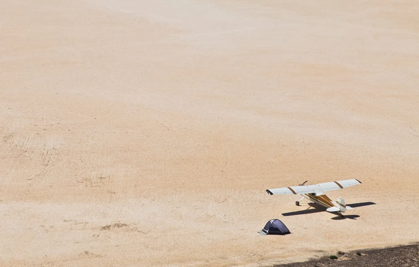 Фото обои песок, самолет, пустыня, палатка, desert, sand, plane, tent