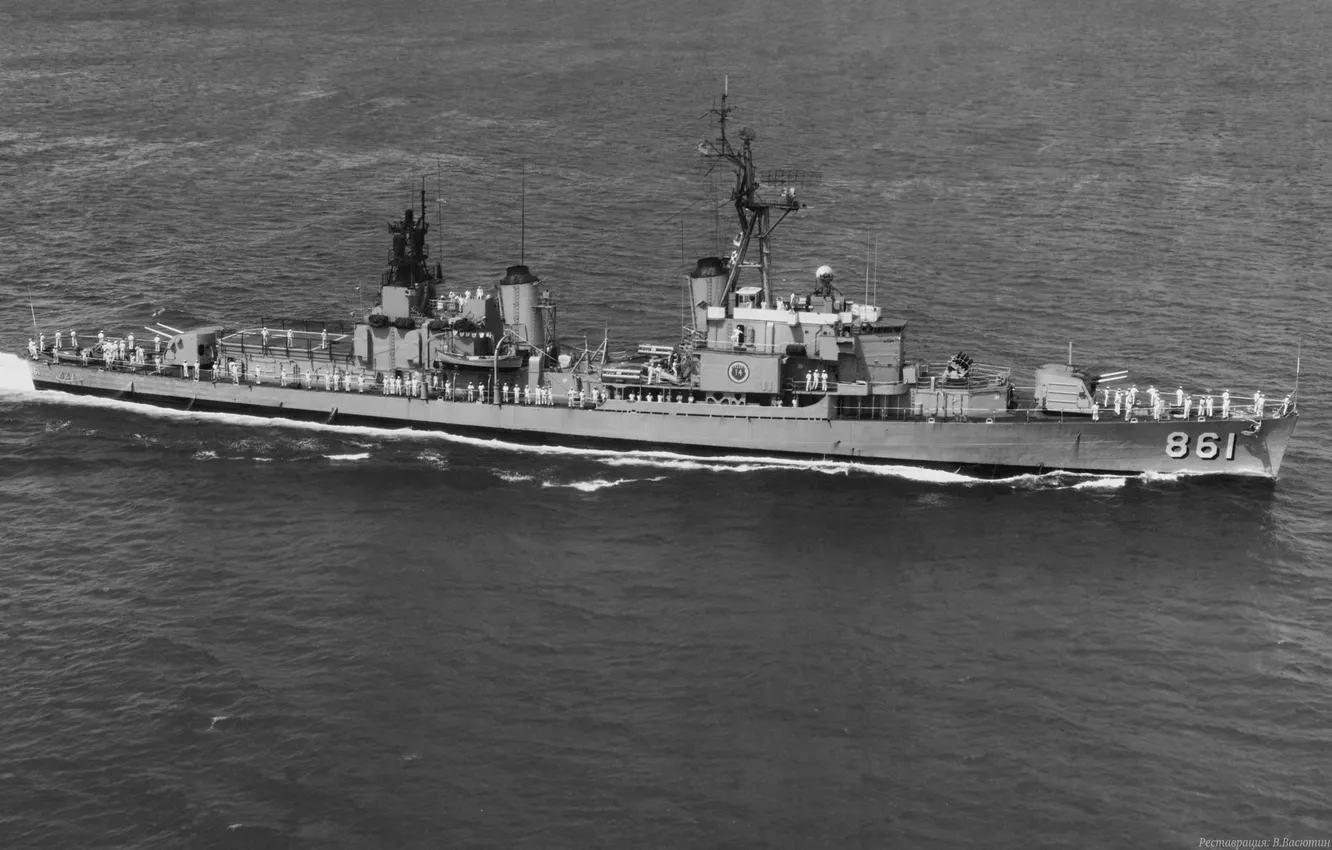 Фото обои эсминец, ВМС США, DD-861, USS Harwood
