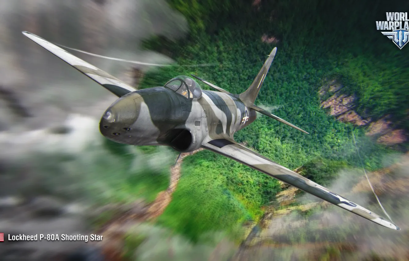 Фото обои Lockheed, World of Warplanes, WoWp, Wargaming, shooting star, P-80A
