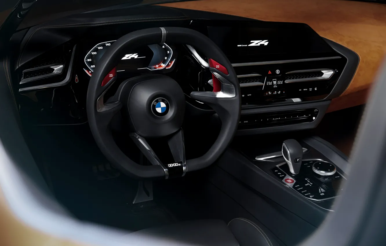 Фото обои BMW, руль, родстер, 2017, Z4 Concept