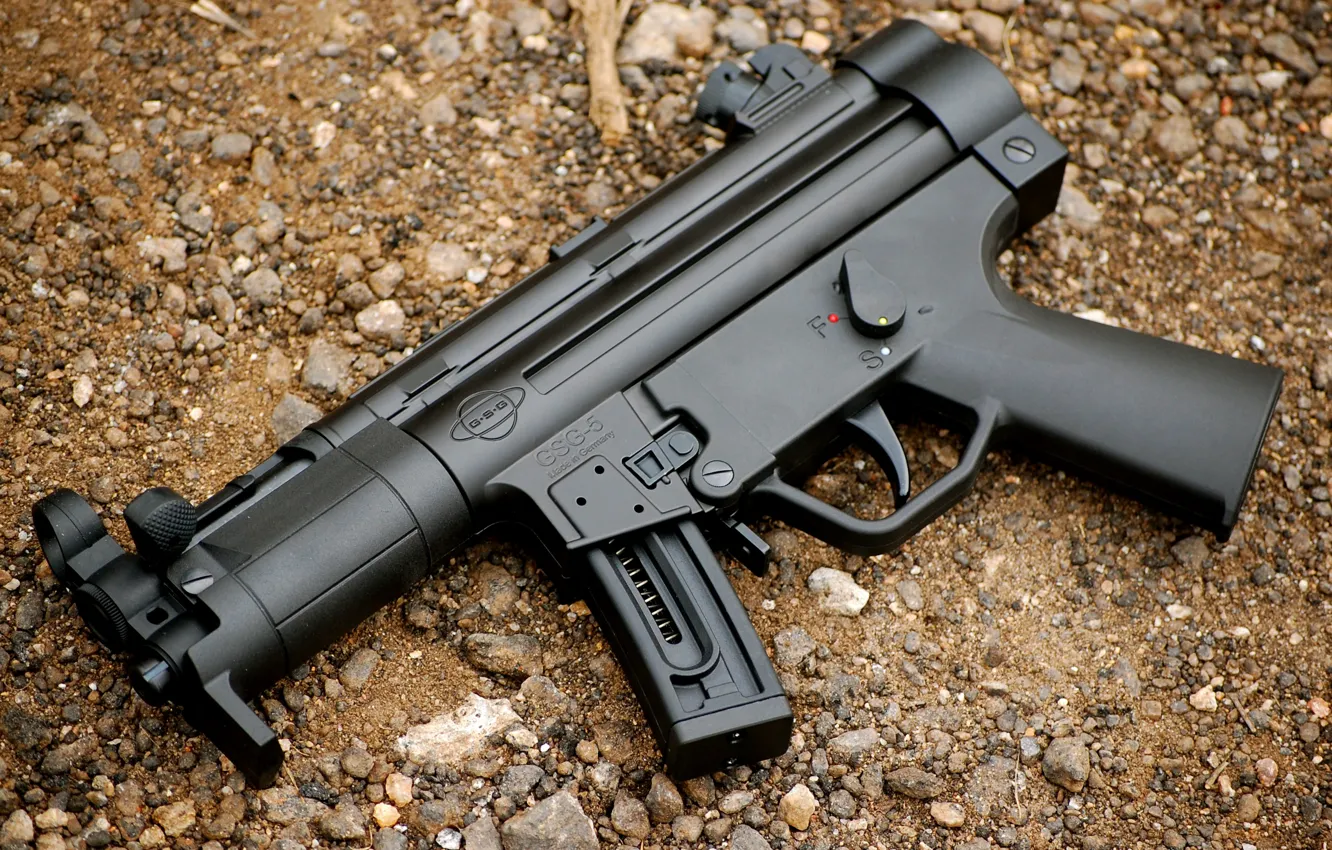 Фото обои гравий, винтовка, полуавтоматическая, GSG-5PK