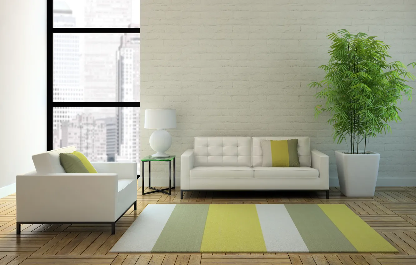Фото обои диван, небоскреб, интерьер, skyscraper, interior, office, couch, стильный дизайн