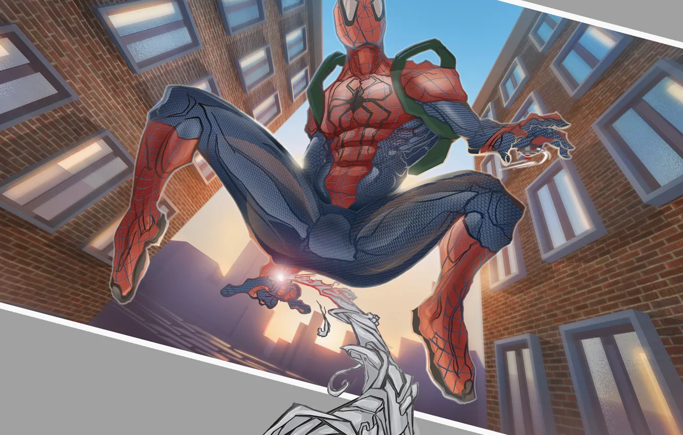 Фото обои Marvel, Spider-Man, Peter Parker