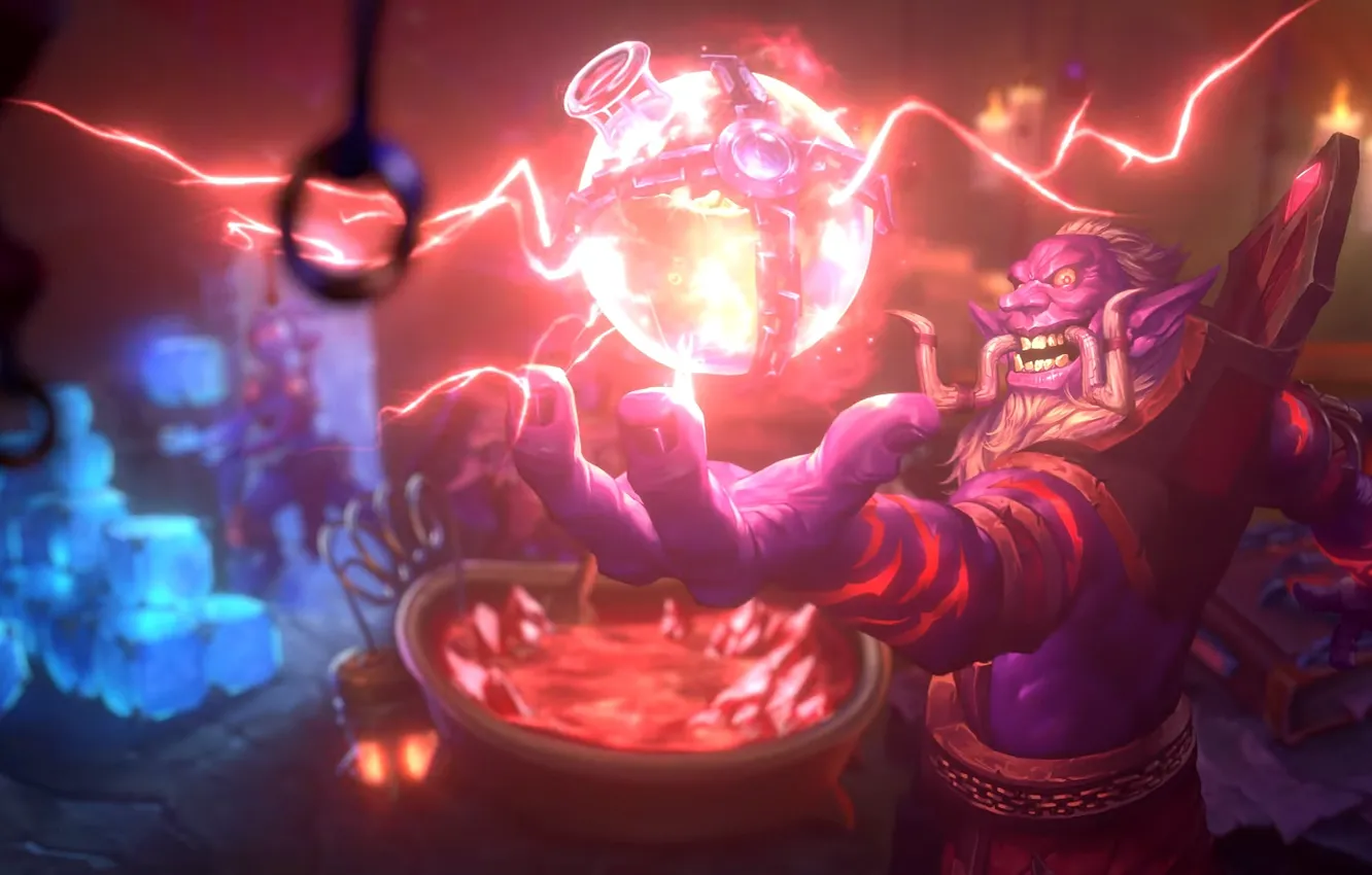 Фото обои WoW, ВоВ, Hearthstone, WarCarft, Алхимик, Хартстоун, Прибамбасск