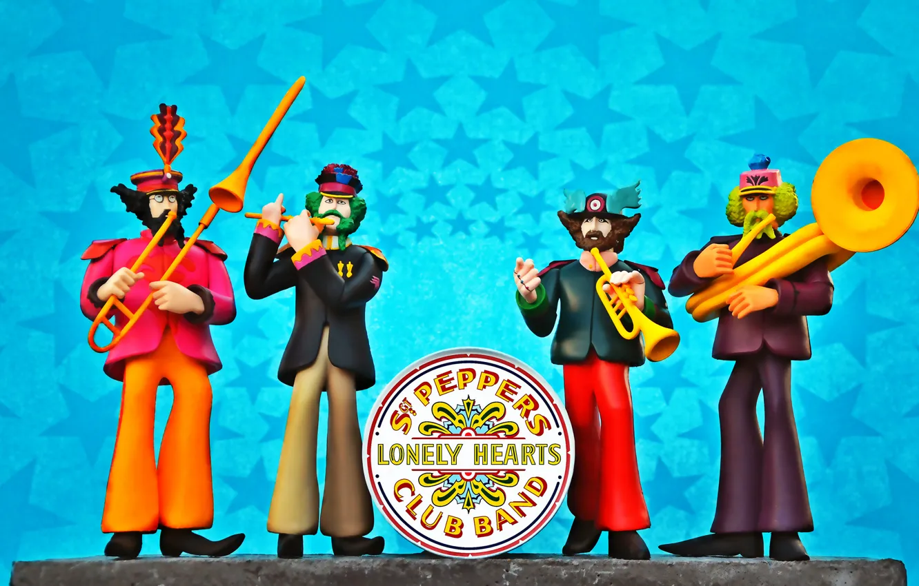 Фото обои The Beatles, Yellow Submarine, Sgt. Pepper's Lonely Hearts Club Band