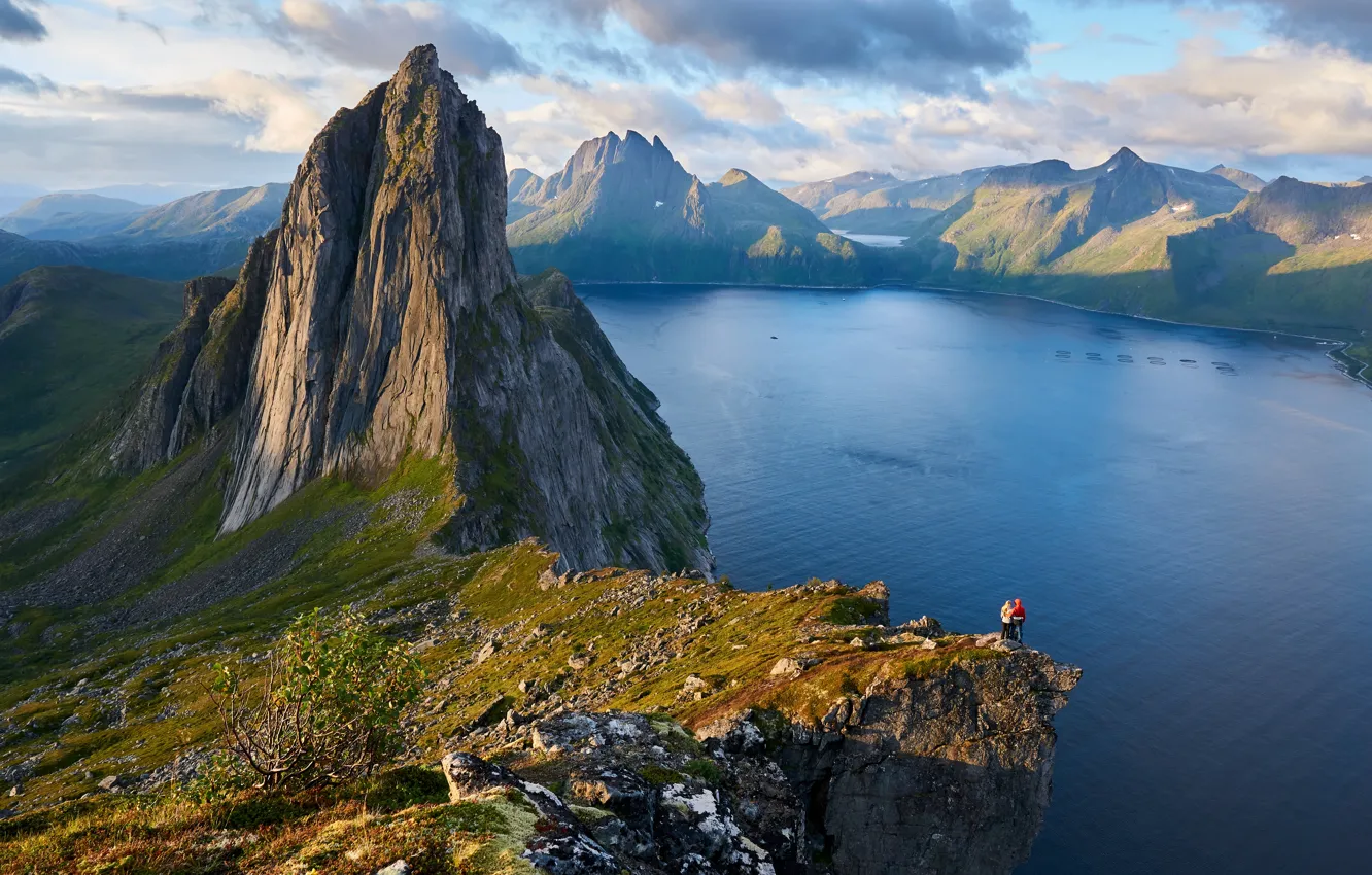 Фото обои горы, скалы, Норвегия, фьорд, Segla, Fjordgard
